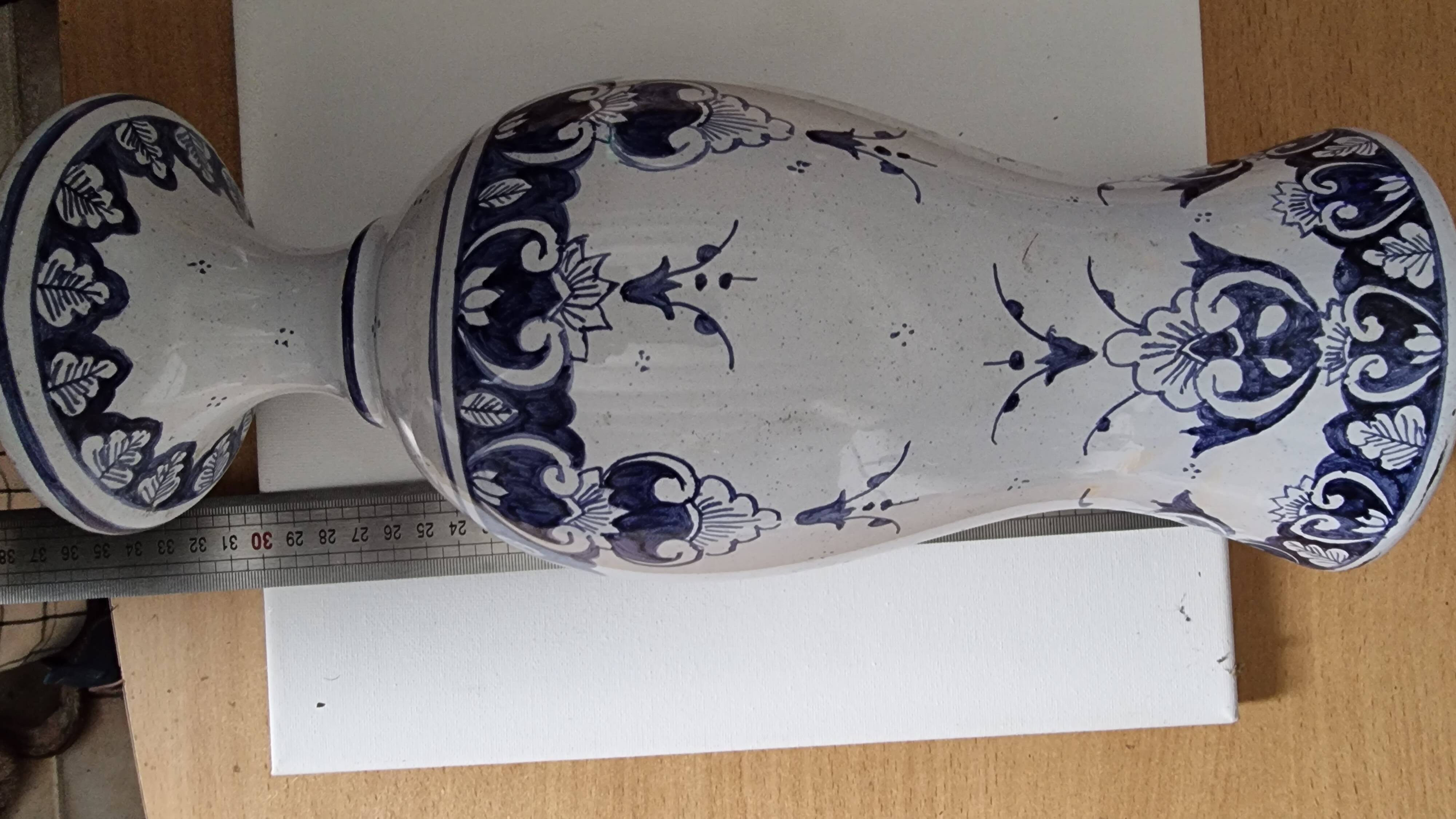 Handmade Old Rouen vase