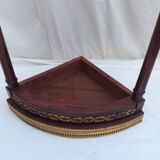 Brass wood and bronze angle console chiseled