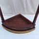 Brass wood and bronze angle console chiseled