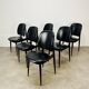 6 Pégase Baumann chairs, black, 1960s