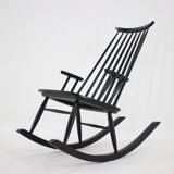 1960s Varjosen Puunjalostus Beech Rocking Chair, Finland