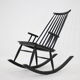 1960s Varjosen Puunjalostus Beech Rocking Chair, Finland