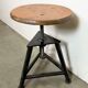 Black Industrial Workshop Swivel Stool, 1960s
