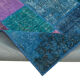 Hand-knotted anatolian 202 cm x 300 cm blue patchwork rug