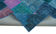 Hand-knotted anatolian 202 cm x 300 cm blue patchwork rug