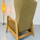 Vintage wingback recliner in Scandinavian design from the 1960s.