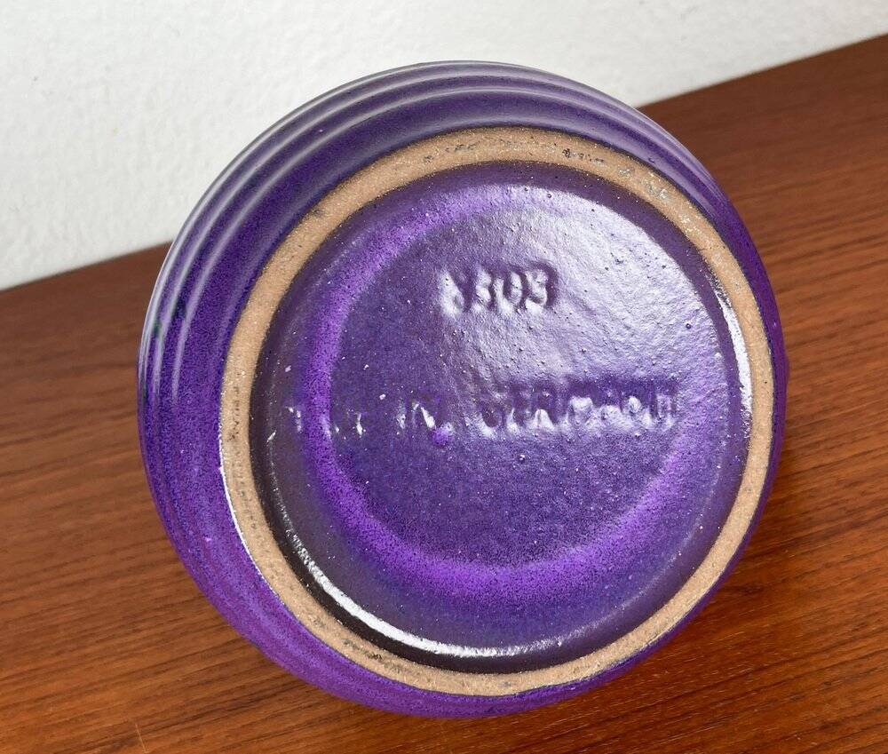 Cruche vintage allemande violette de Marei Majolikafabrik Jean Fuss & Sohn, Rheinbach, années 1970