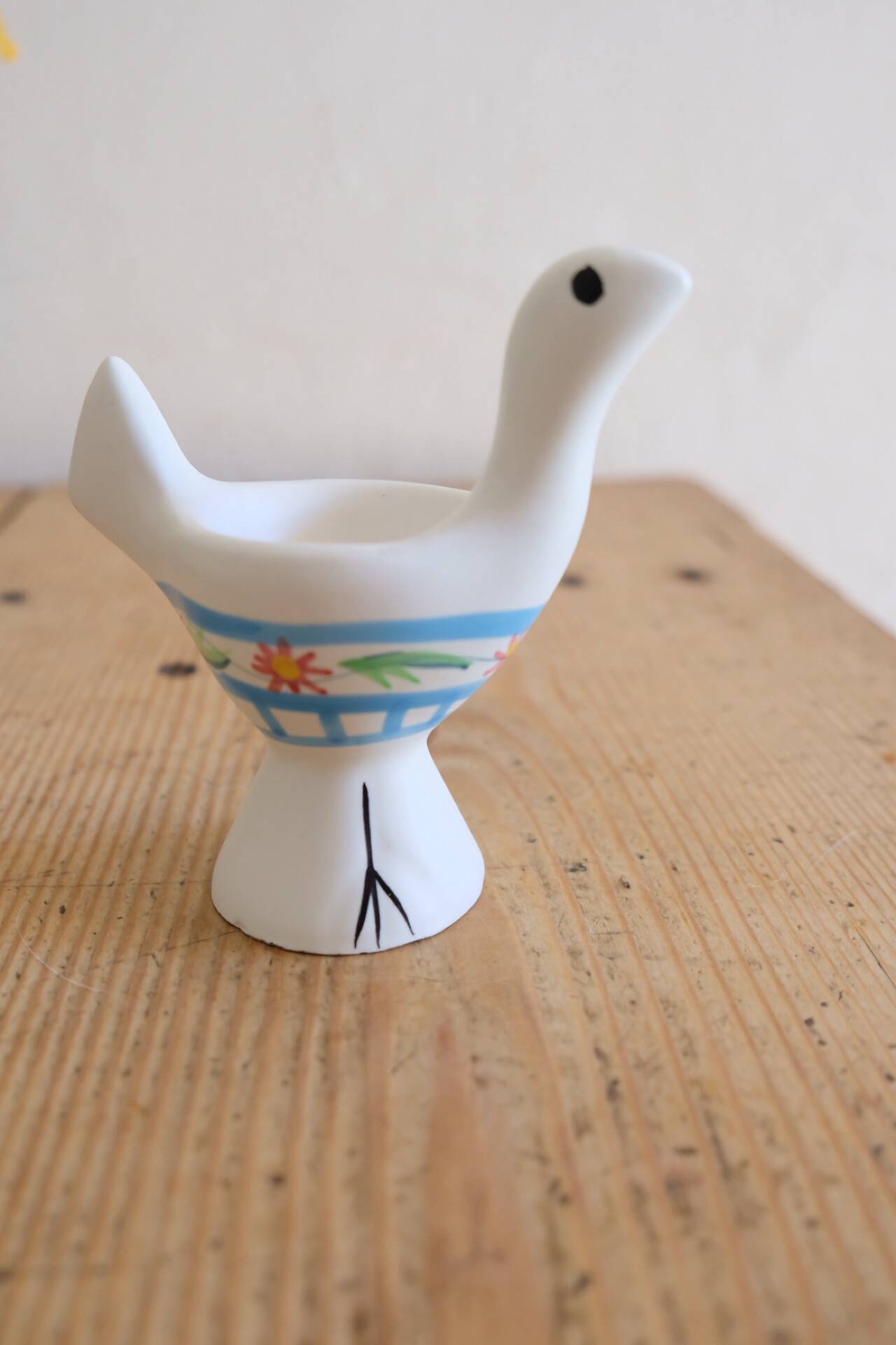 Bird-shaped ceramic egg cup – unique piece – collector – probably