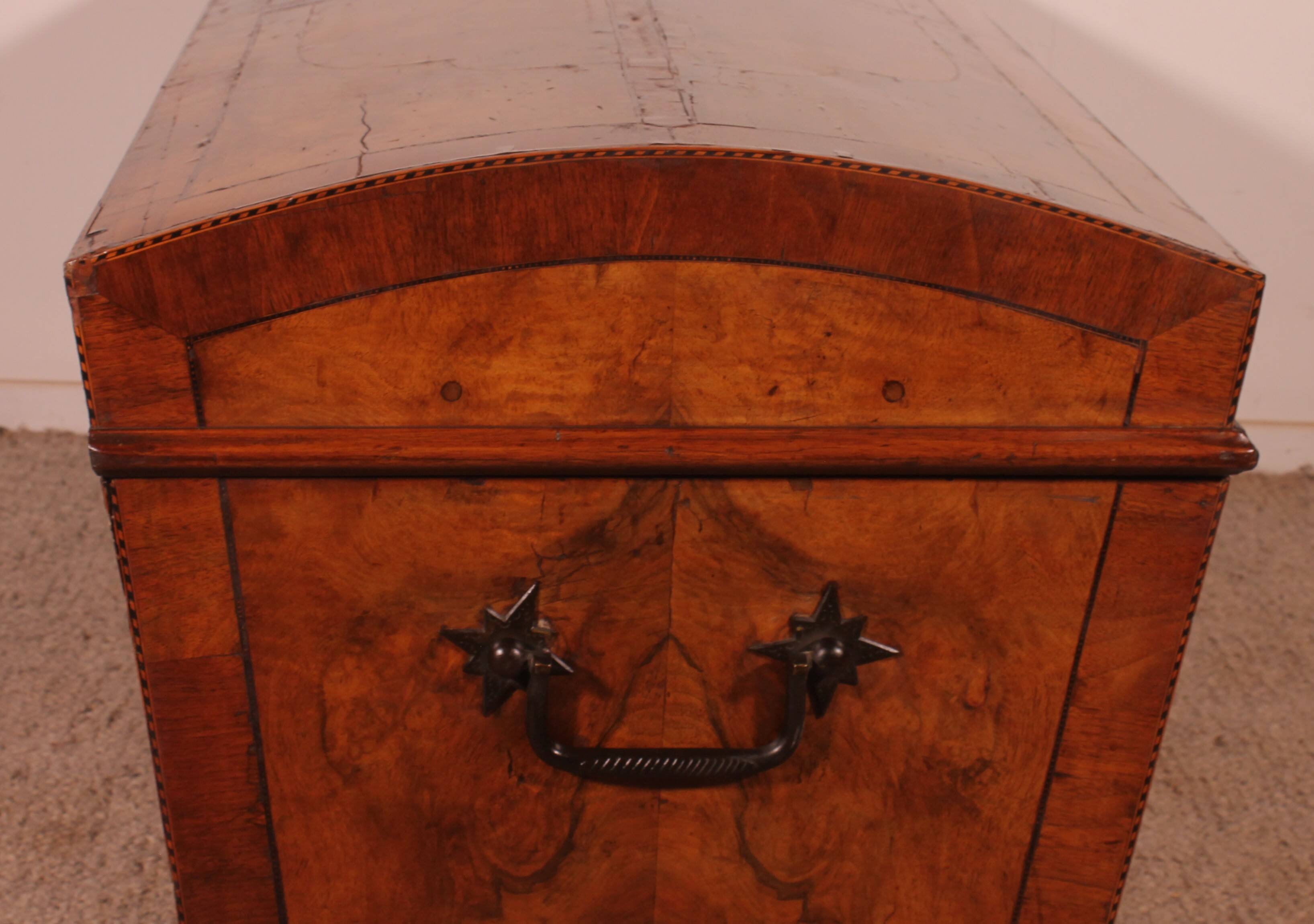 walnut and burl walnut chest - 18th century