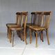 6 Fischel bistro chairs no. 409, circa 1935, wooden seat, not Thonet.