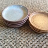 Set of 7 stoneware plates