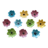 Set of 10 floral ceramic bowls, Bagnoles de l'Orne – years