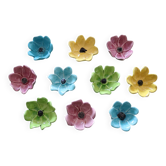 Set of 10 floral ceramic bowls, Bagnoles de l'Orne – years