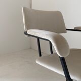 1960s vintage swivel velvet desk chair