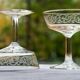 Lot 6 coupes champagne décor arabesques