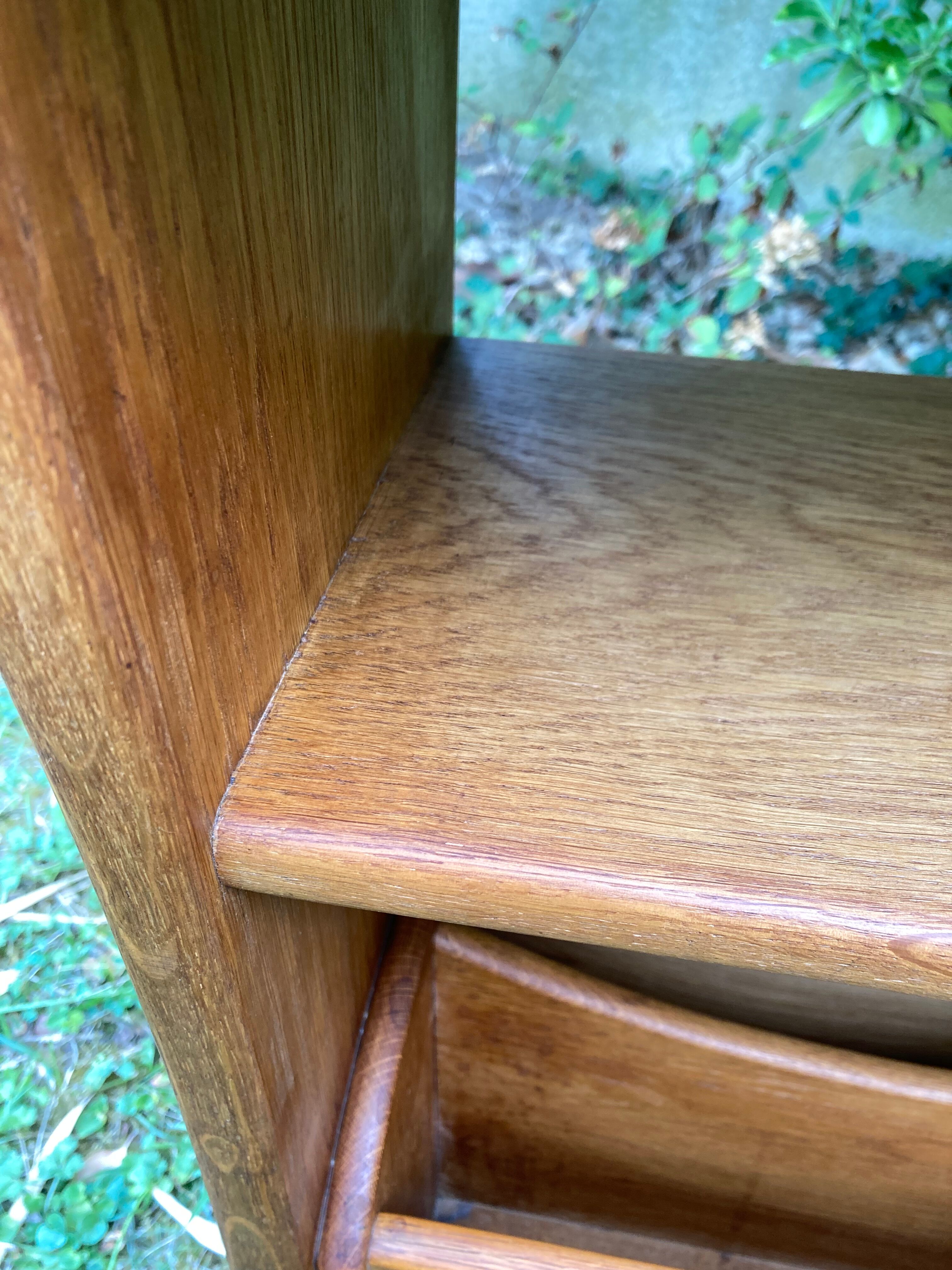 Magazine holder end of sofa 40s oak