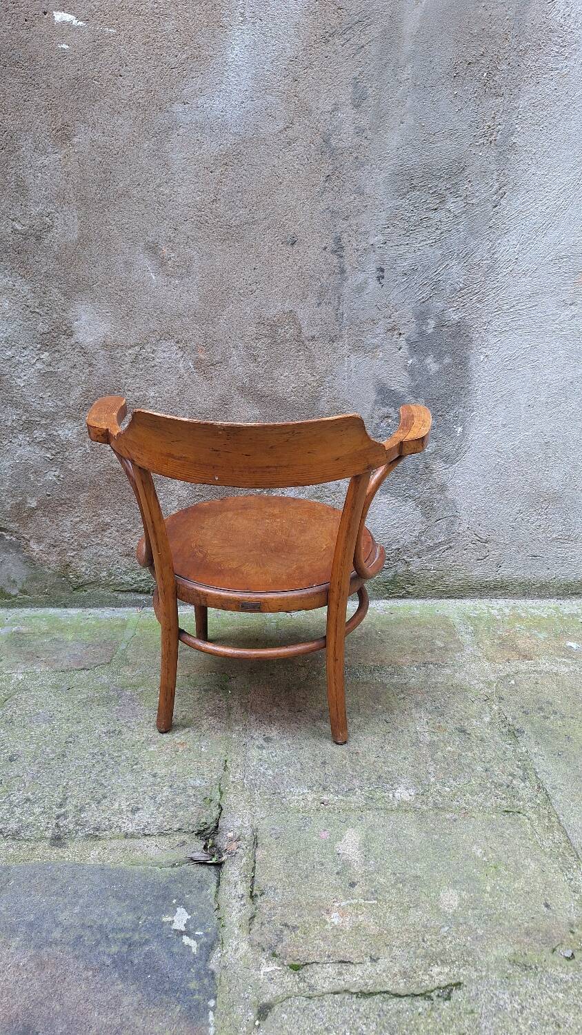 Fauteuil de nourrice en bois courbé début XXème