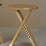 2 tabourets en bois Suzy  Adrian Reed vintage circa 1980