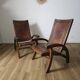 Leather and teak armchairs, by Angel Pazmino, circa 1960.