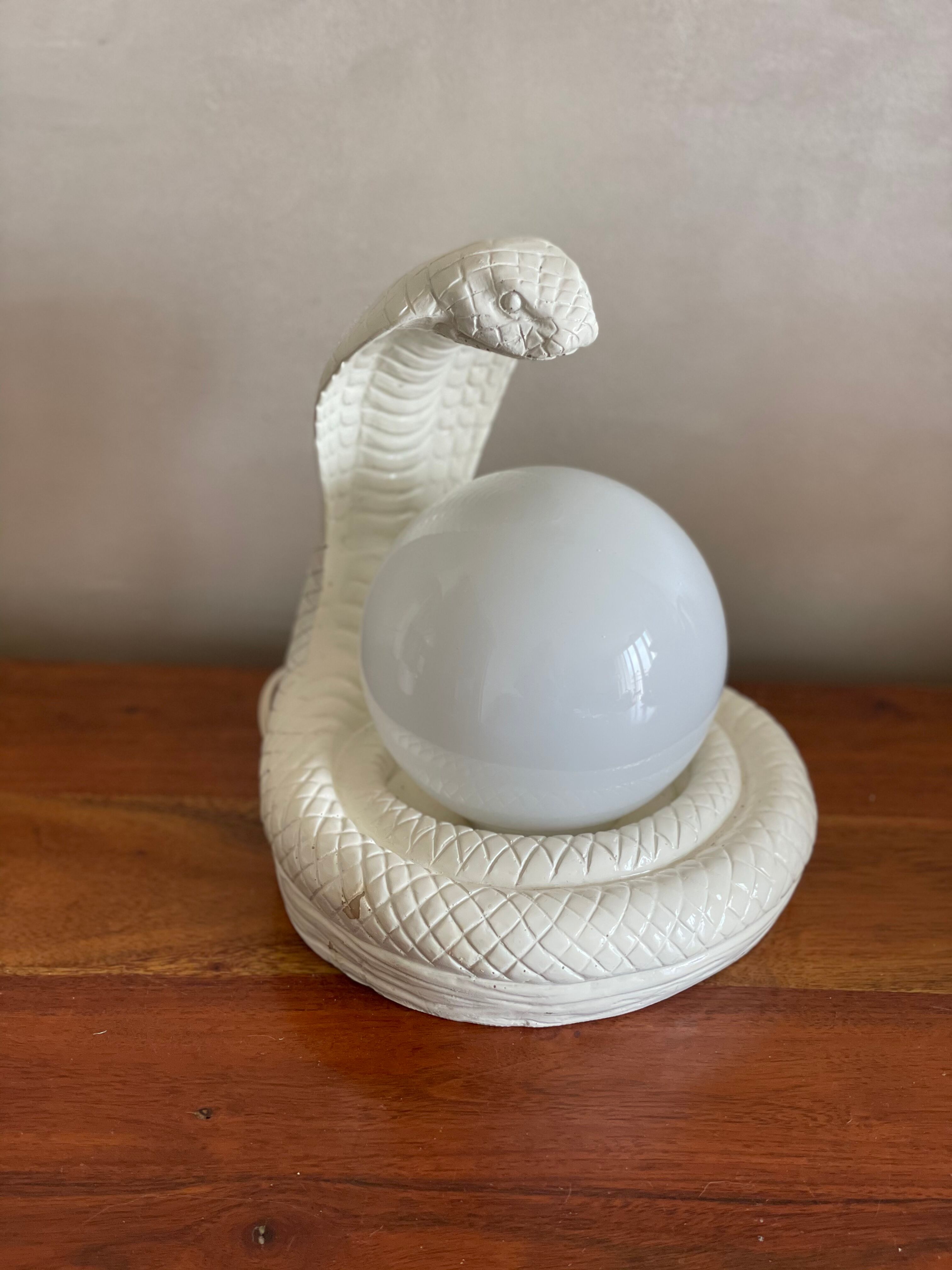 Lamp cobra seventies globe ceramic glass