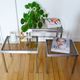 Lot 3 pull out tables by Maison Jansen by Guy Lefèvre 1970