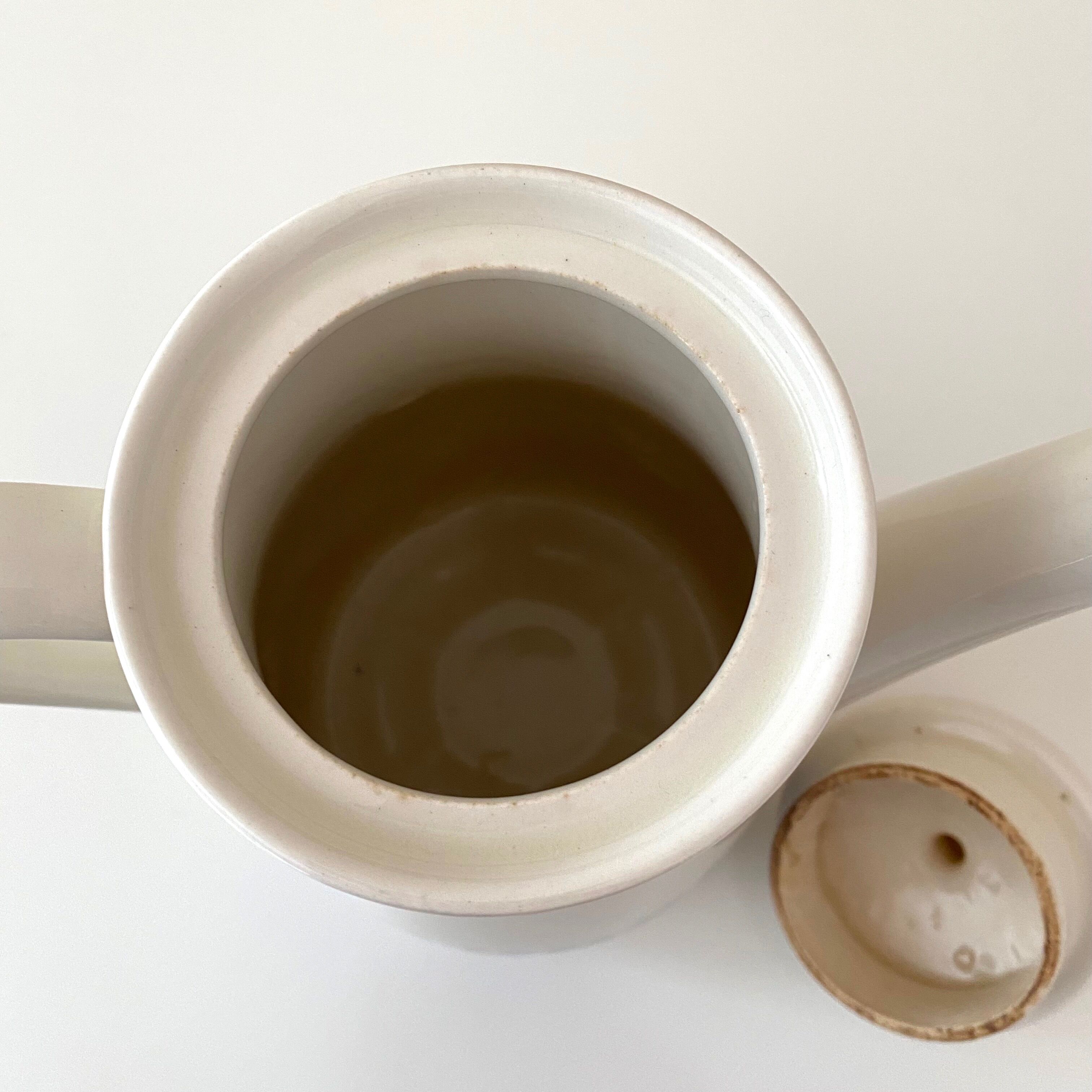 50s Coffee Pot, Teapot, Ceramic Pot Polka Dots, Vintage Tableware Germany, WAKU Fireproof