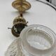 Paire de suspensions en verre holophane