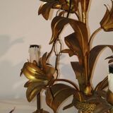 Lustre laiton fleurs