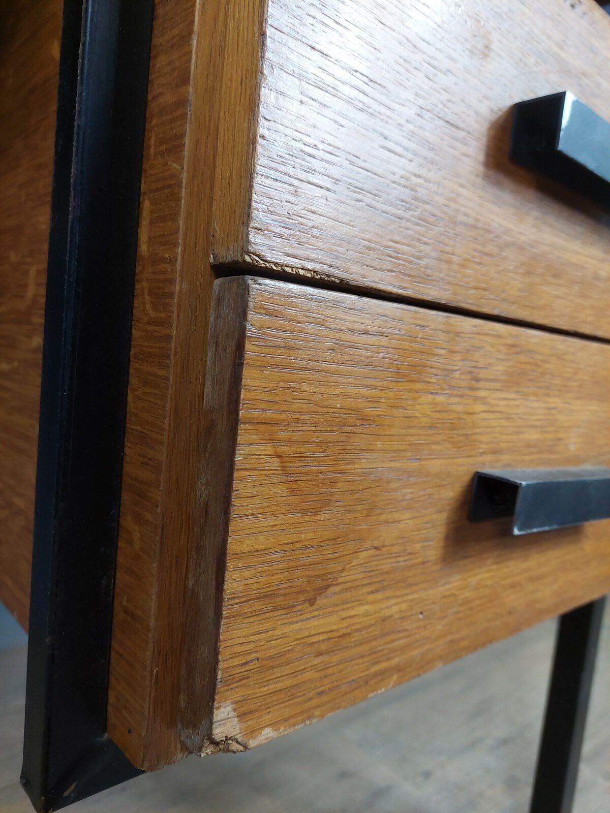 Vintage wood and iron desk