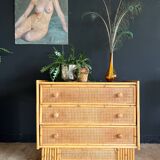 Rattan chest of drawers