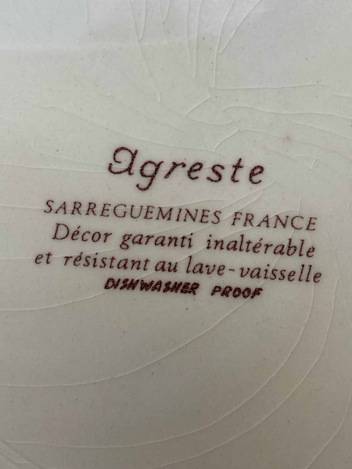 Assiettes Sarreguemines modèle Agreste