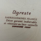 Sarreguemines plates model Agreste