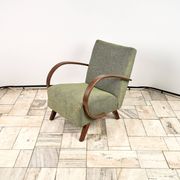 H 410 type C Armchair designed by Jindrich Halabala, 1940s, Czechoslovakia