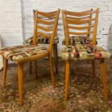 Series of 4 Scandinavian chairs from the 50s and 60s