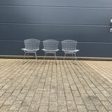 3x original Knoll Bertoia side chairs chroom