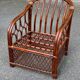 Fauteuil rotin et osier adulte bordeaux avec coussin 1970