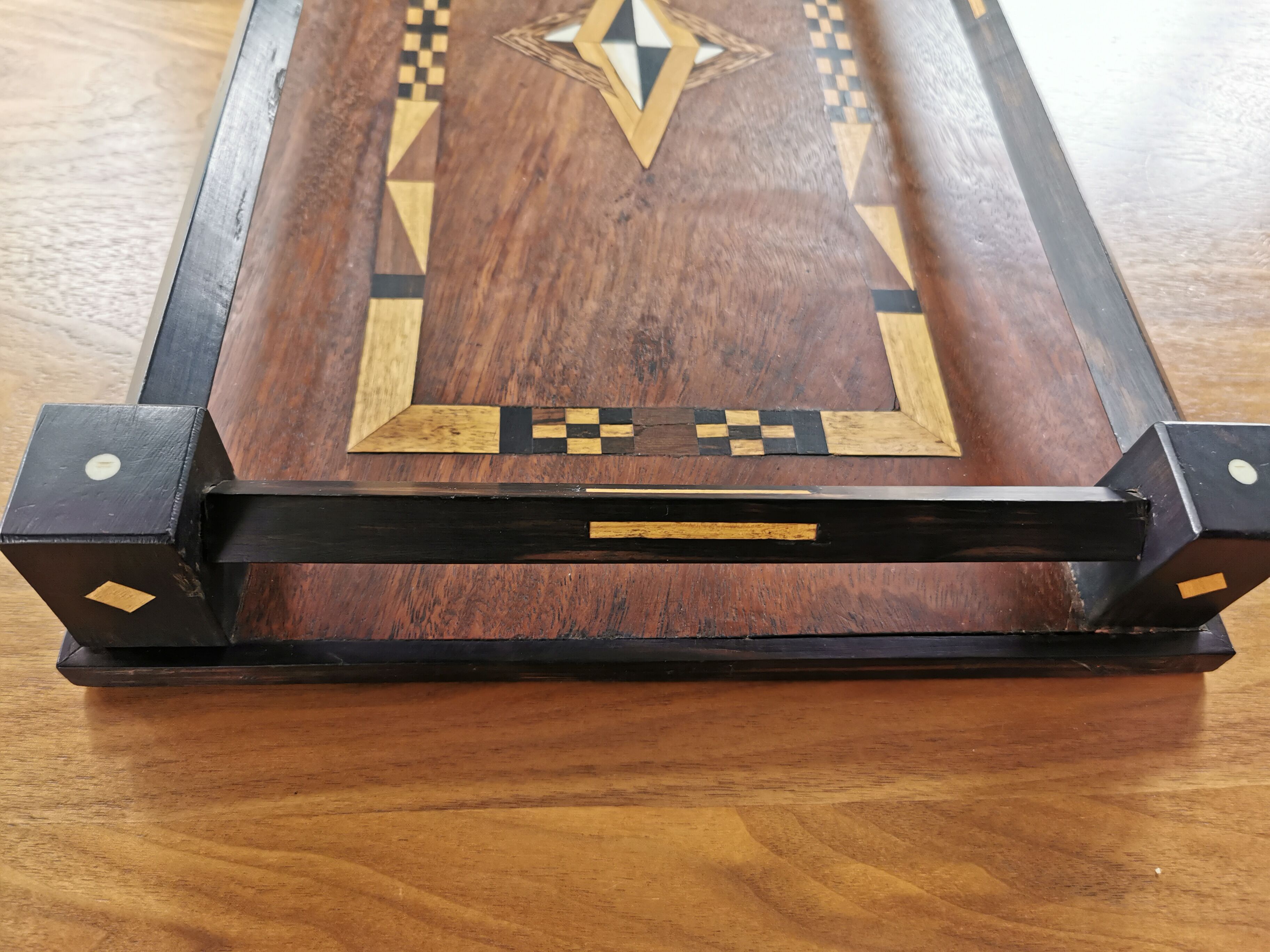 Ancient art deco plateau marked