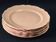 8 vintage dessert plates Salins powder pink