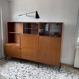 Teak veneer bookcase