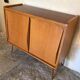Vintage storage cabinet sliding doors and compass legs