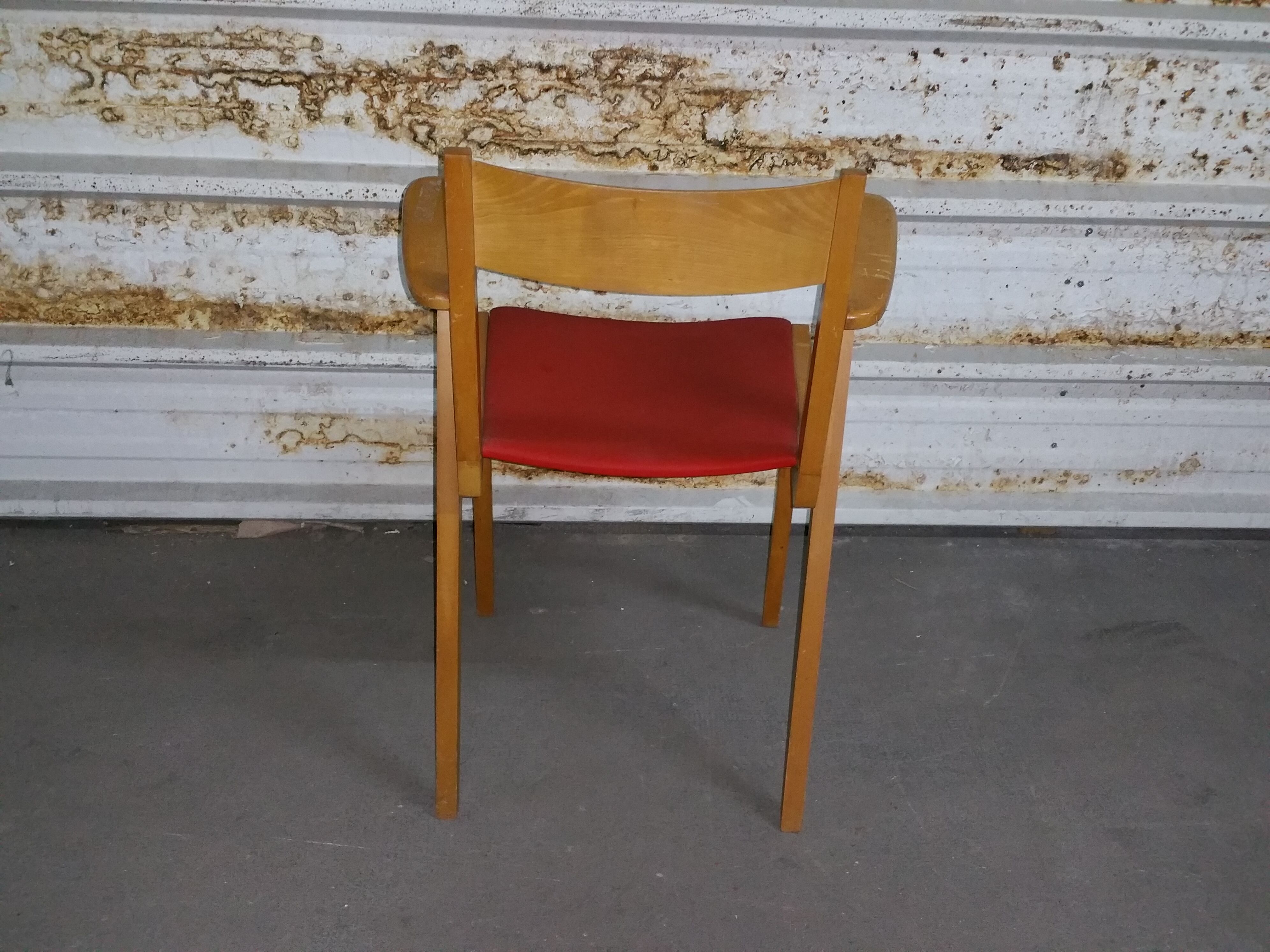 Chair red vintage compass