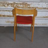 Chair red vintage compass