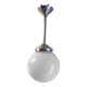 Opaline globe pendant light - mid-20th century