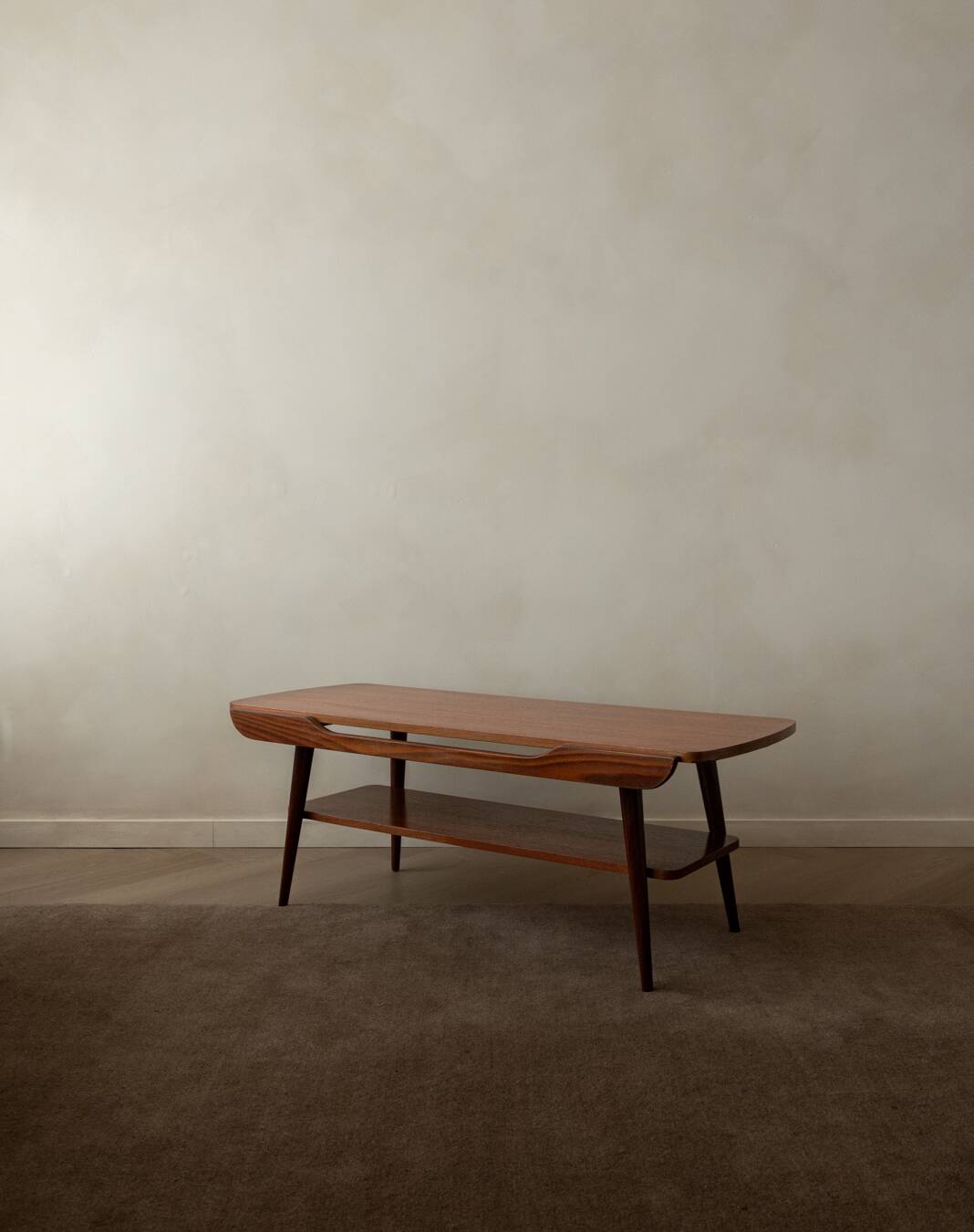 Vintage Teak Coffee Table Louis van Teeffelen Attributed Reversible Top