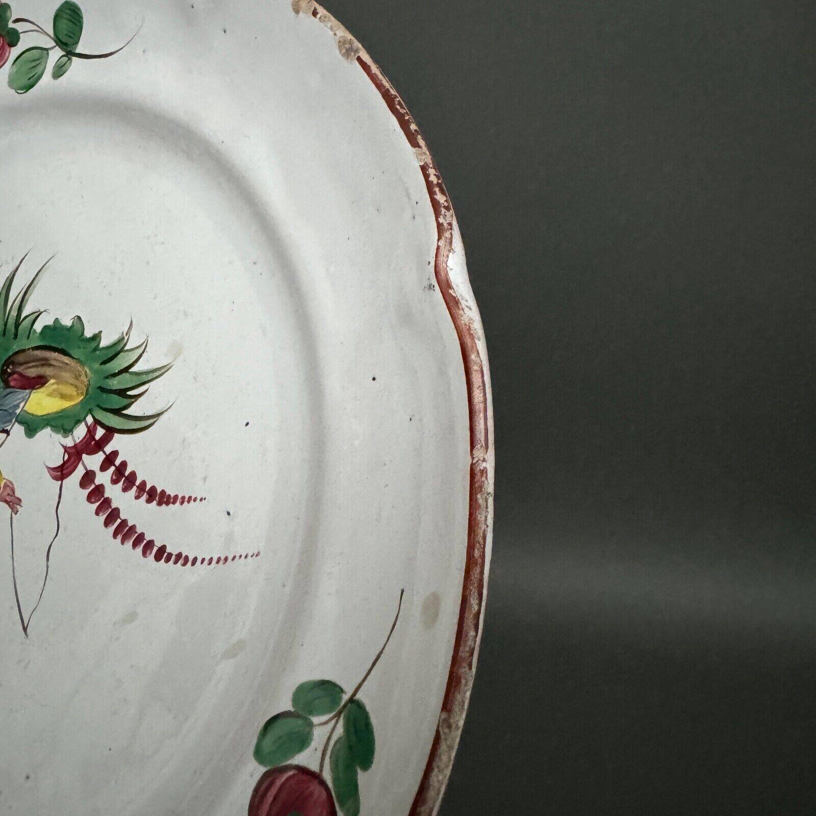 18th century Islettes earthenware plate with Chinese decoration