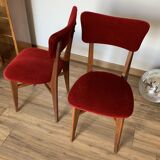 2 red chairs