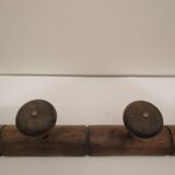 Vintage wooden coat rack with 4 hooks