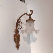 Art Nouveau wall art deco lampshades day tulip pressed glass brass rising