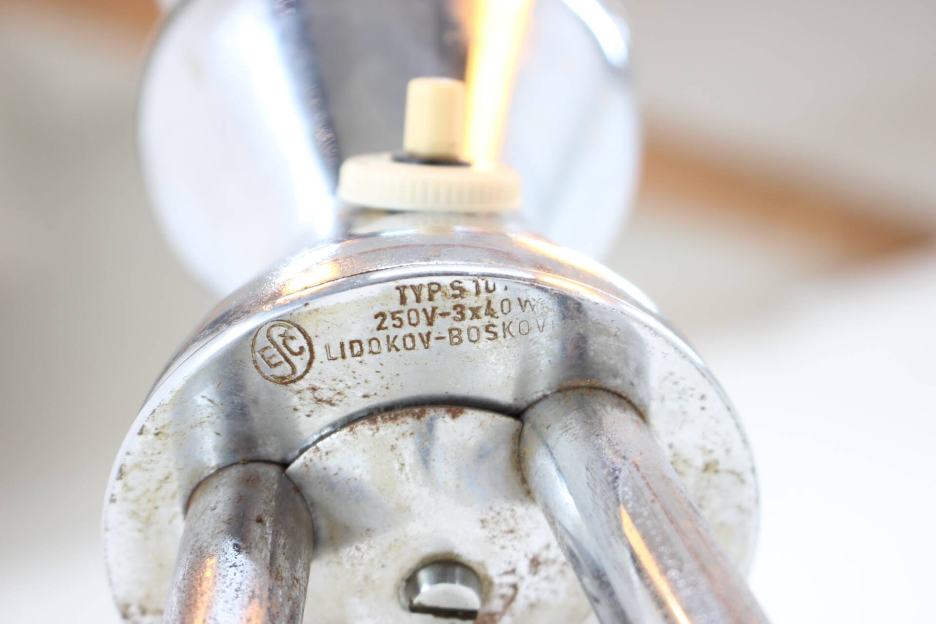 1960s Chrome Plated Floor Lamp, Czechoslovakia