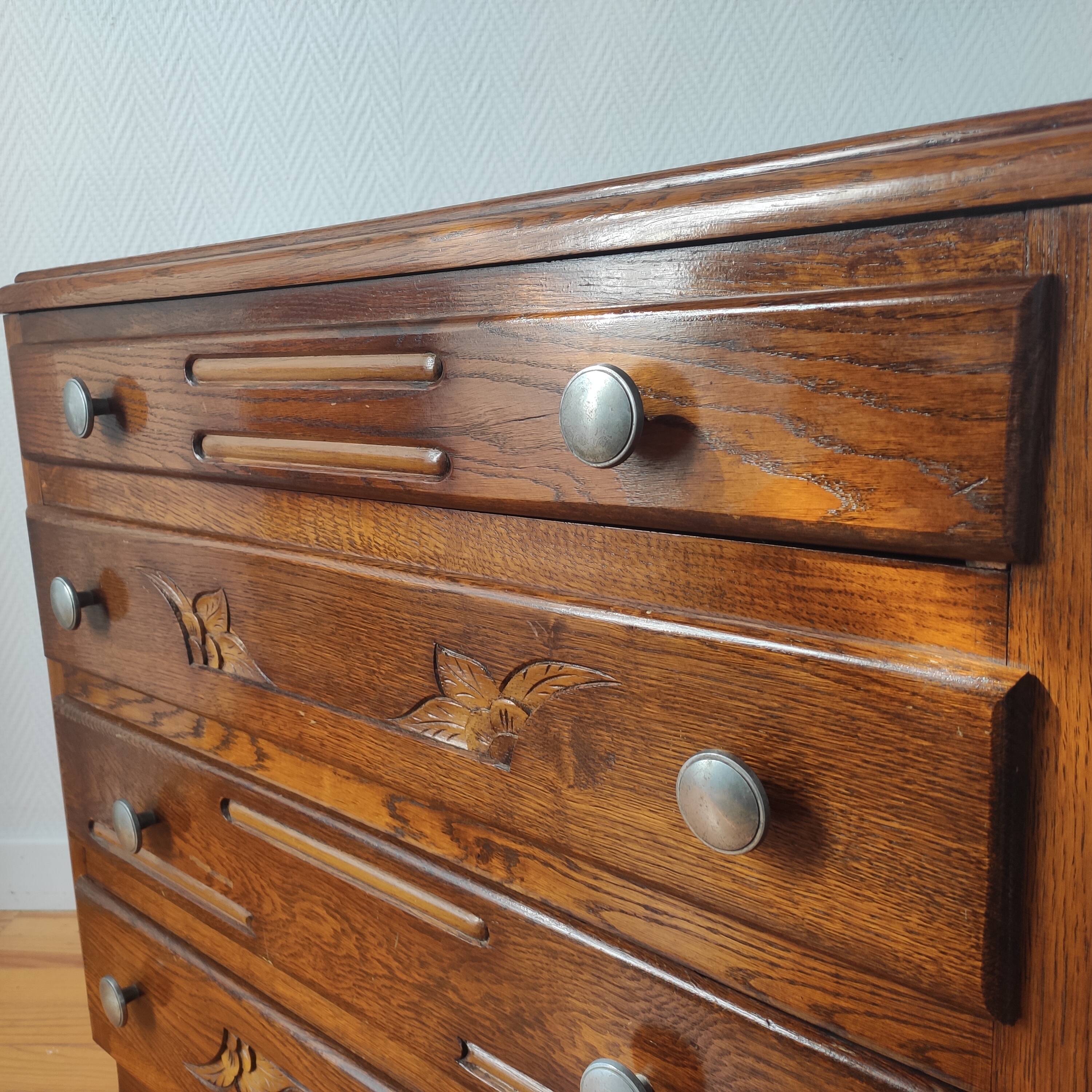 Commode Art déco 1940 en chêne